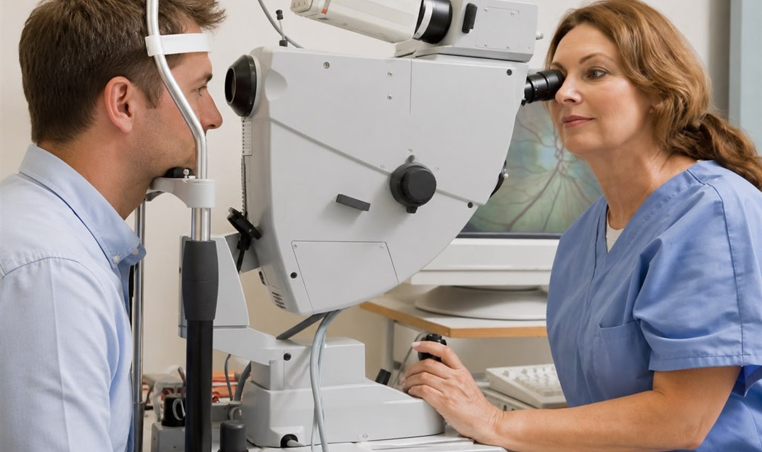 Exame de retinografia colorida na Raro Clínica da Visão